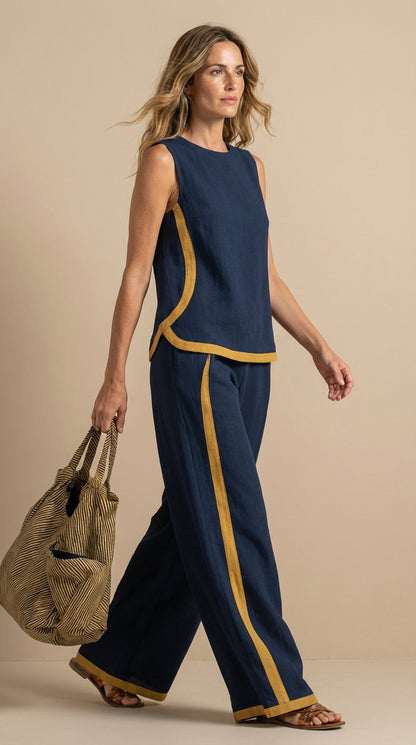 Judy | Breezy Linen-Look Two-Piece Set