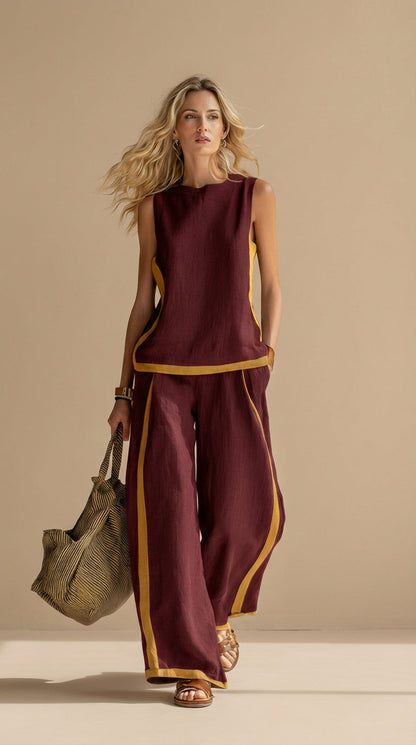 Judy | Breezy Linen-Look Two-Piece Set