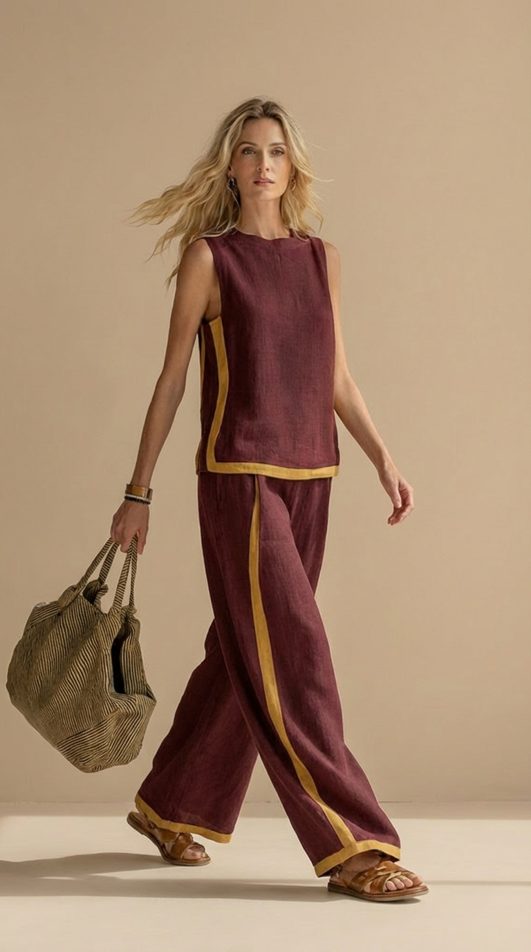Judy | Breezy Linen-Look Two-Piece Set