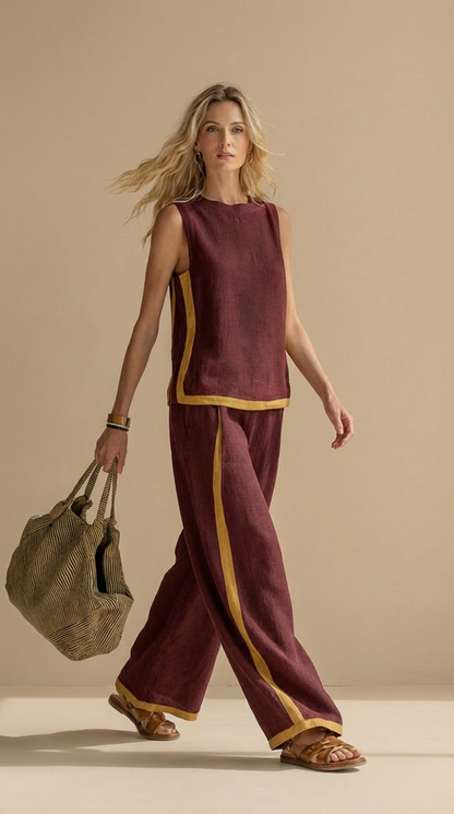 Judy | Breezy Linen-Look Two-Piece Set
