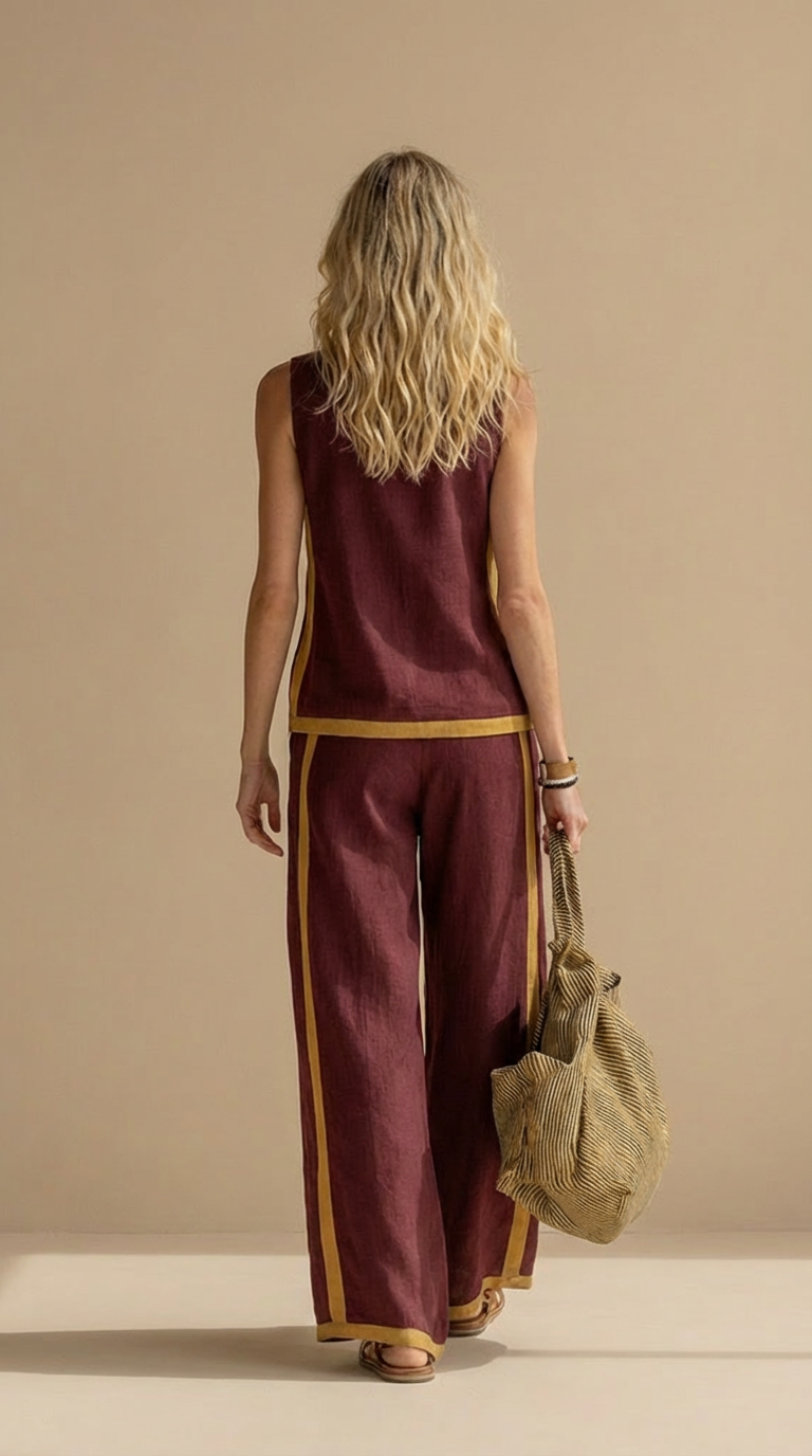 Judy | Breezy Linen-Look Two-Piece Set
