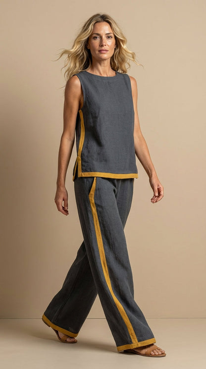 Judy | Breezy Linen-Look Two-Piece Set