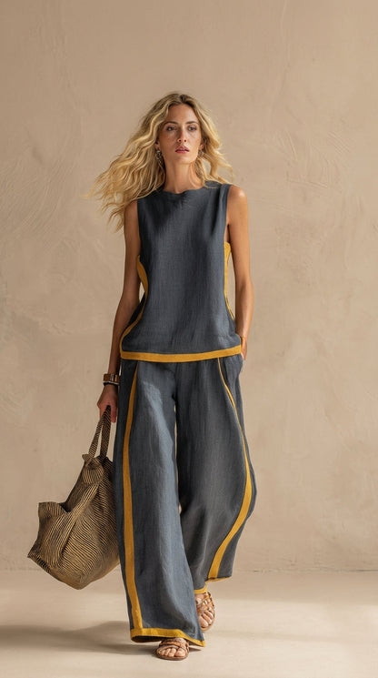 Judy | Breezy Linen-Look Two-Piece Set