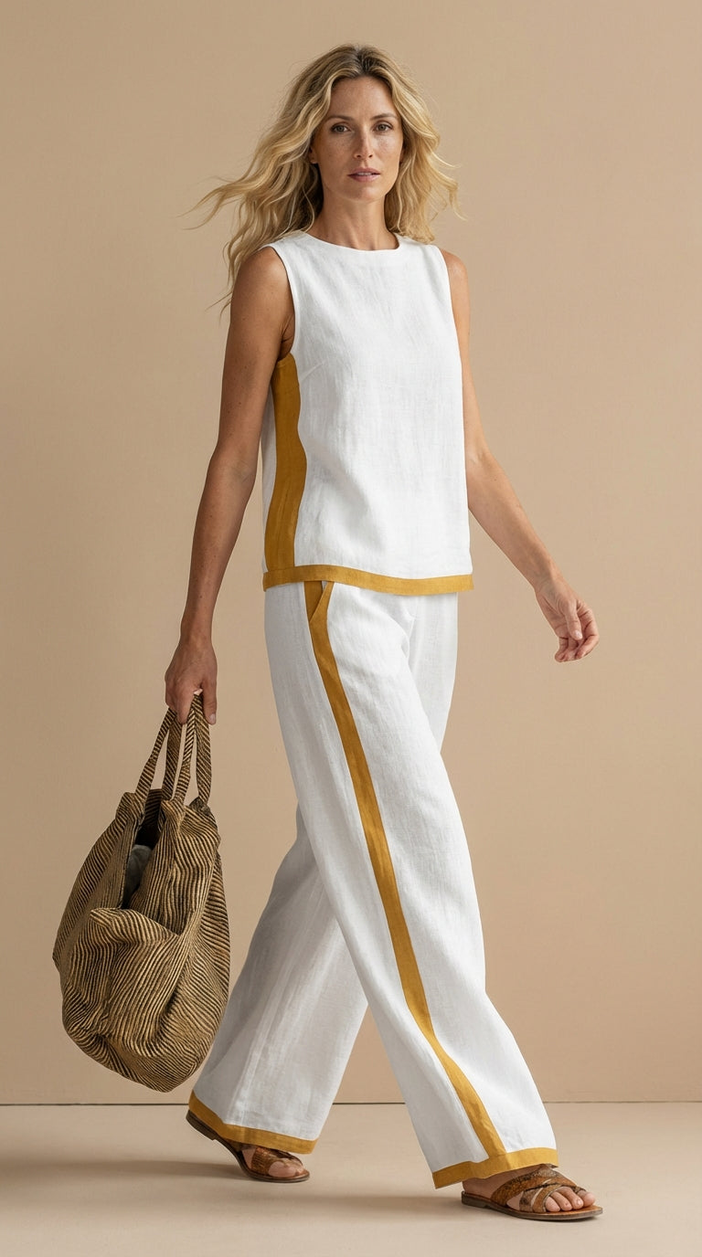 Judy | Breezy Linen-Look Two-Piece Set