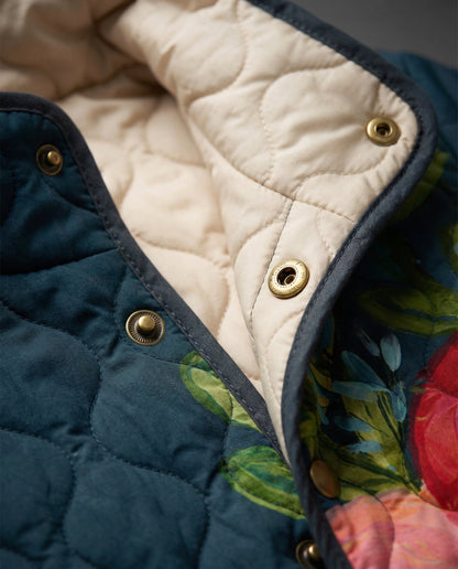 Kelly – Vintage Floral Print Quilted Jacket