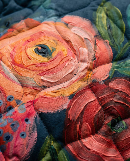 Kelly – Vintage Floral Print Quilted Jacket