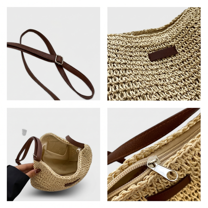 Angela – Woven Hobo Shoulder Bag