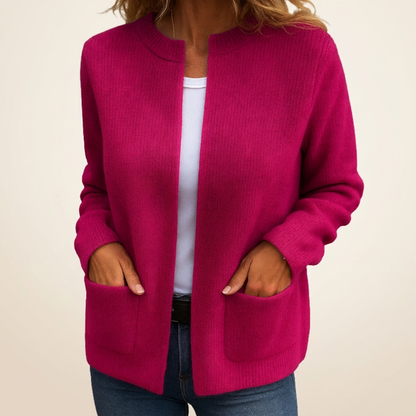 Renee – Ribbed Open-Front Cardigan