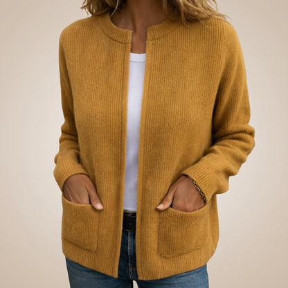 Renee – Ribbed Open-Front Cardigan