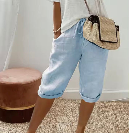 Natasha | Linen-Look Full Shorts