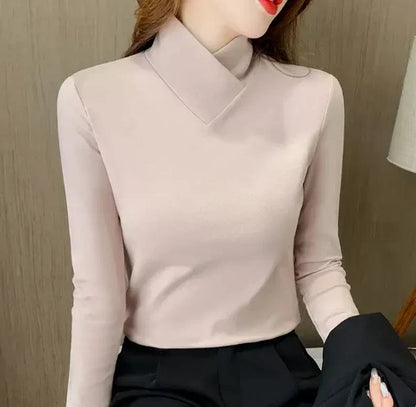 Marla – Elegant High Neck Long Sleeve Top