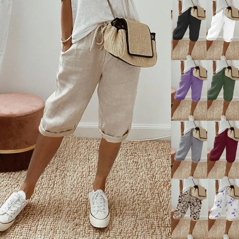 Natasha | Linen-Look Full Shorts