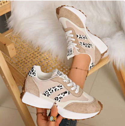 Bonnie – Leopard Print Lace-Up Sneakers