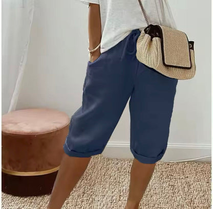 Natasha | Linen-Look Full Shorts