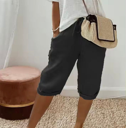Natasha | Linen-Look Full Shorts
