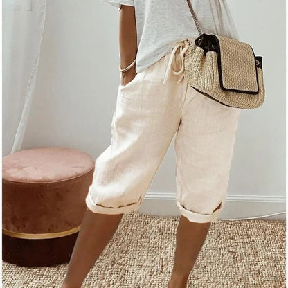 Natasha | Linen-Look Full Shorts