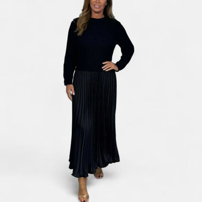 Karlee | Maxi Dress with Jumper and Pleated Skirt