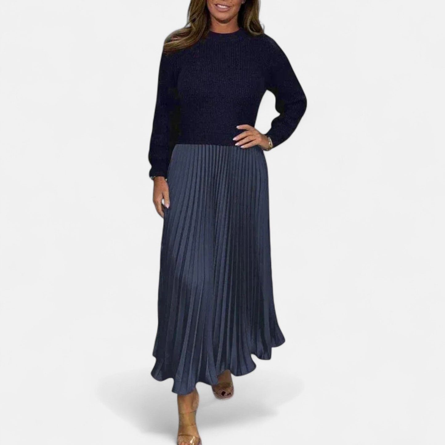 Karlee | Maxi Dress with Jumper and Pleated Skirt