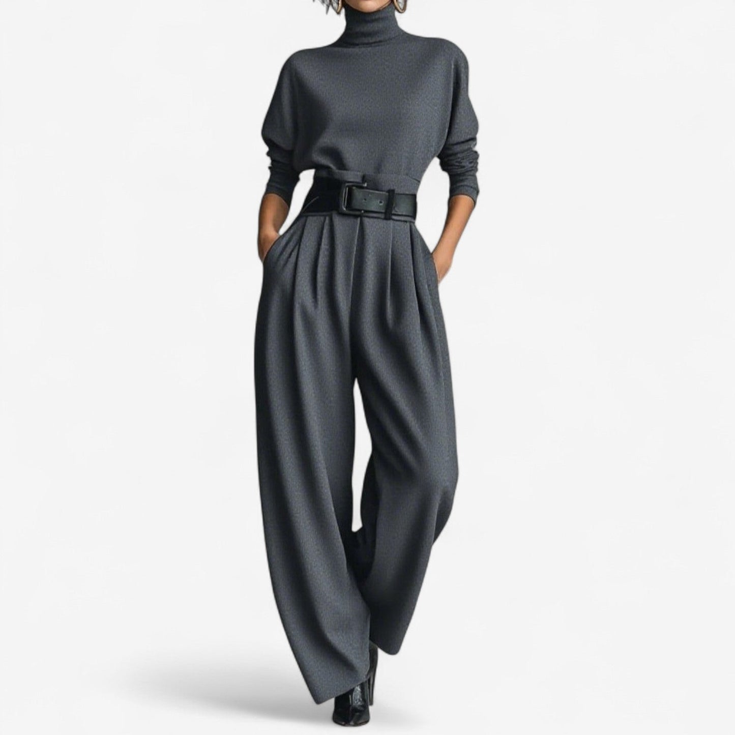 Tammy – Turtleneck Wide Leg Jumpsuit