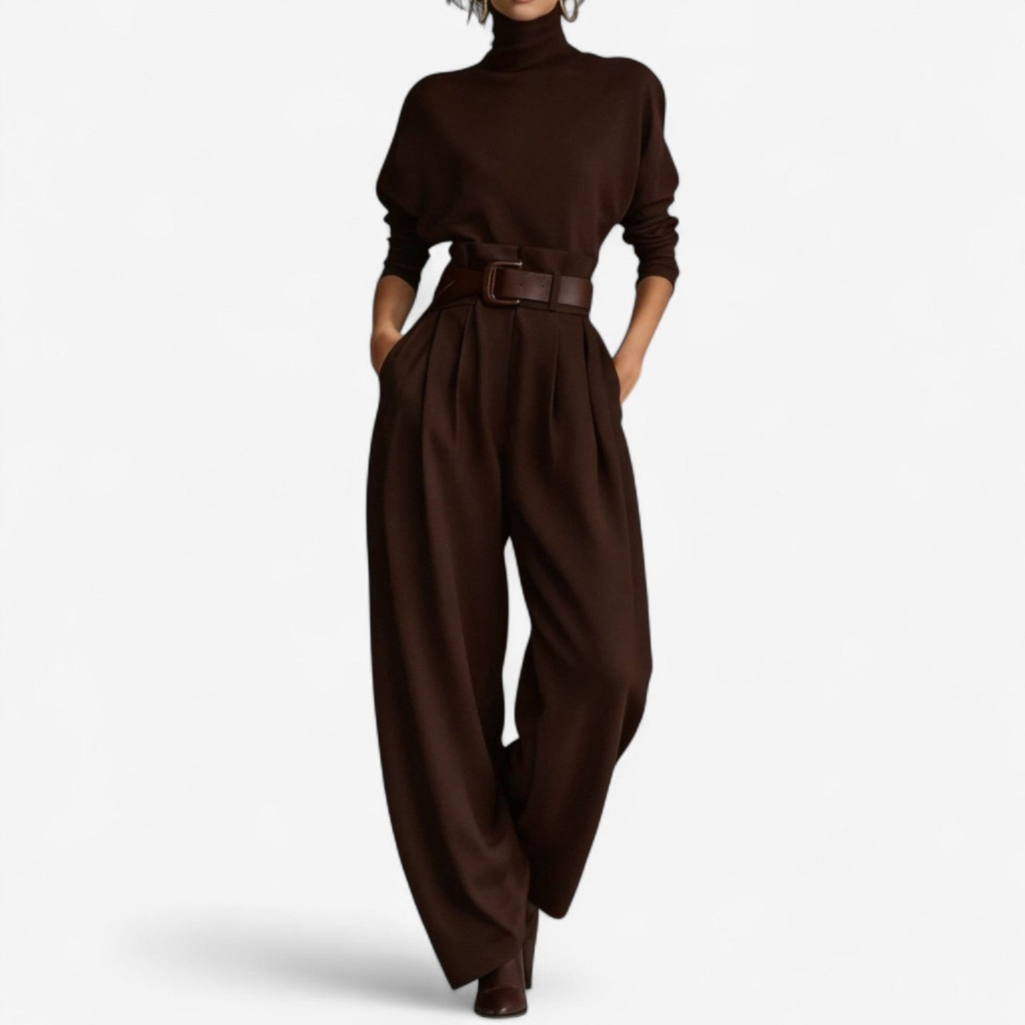 Tammy – Turtleneck Wide Leg Jumpsuit