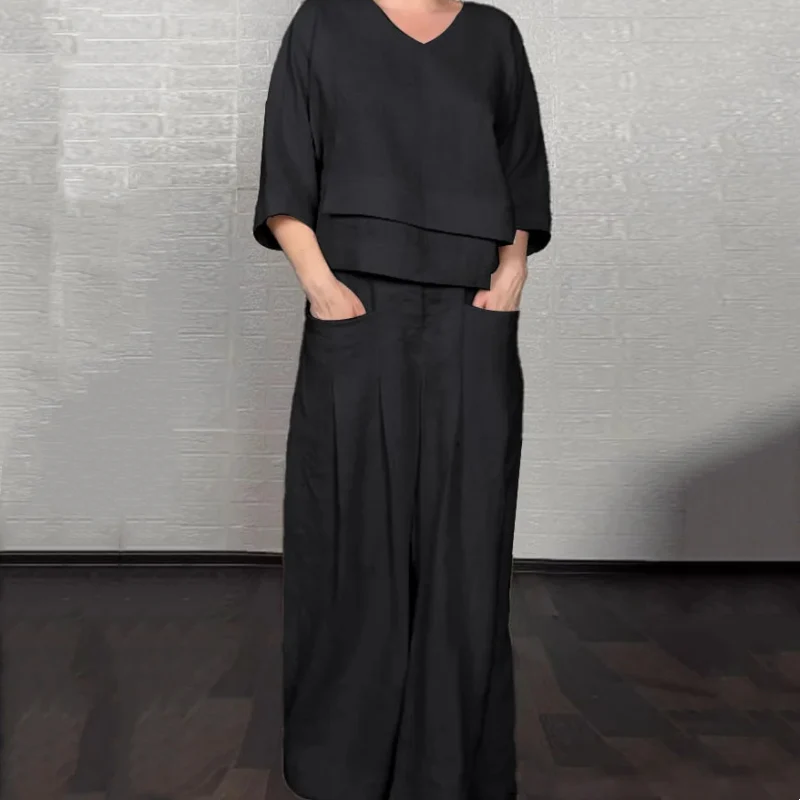 Roxie | Relaxed Linen-Look Two-Piece Set