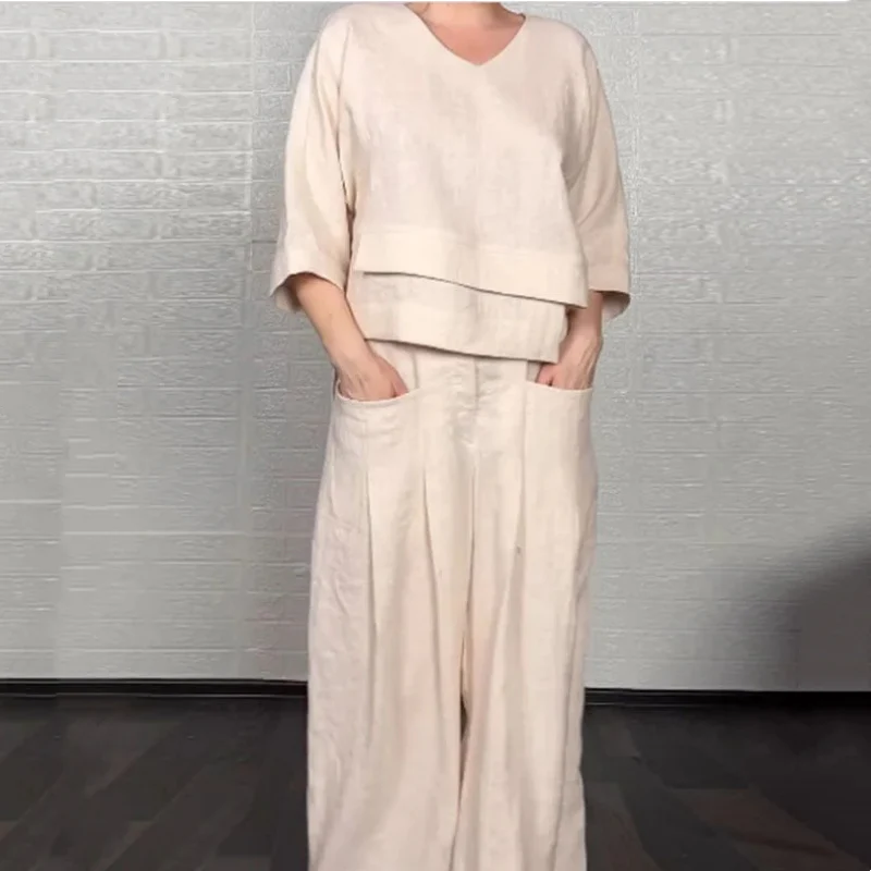 Roxie | Relaxed Linen-Look Two-Piece Set