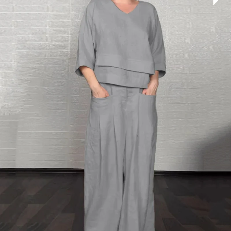 Roxie | Relaxed Linen-Look Two-Piece Set
