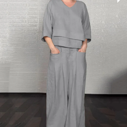 Roxie | Relaxed Linen-Look Two-Piece Set