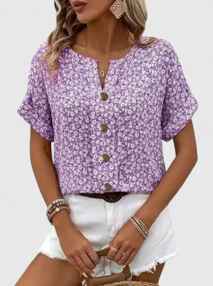 Louanne | Elegant Floral Summer Top