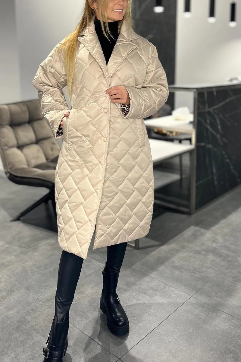 Annie – Quilted Longline Padded Coat