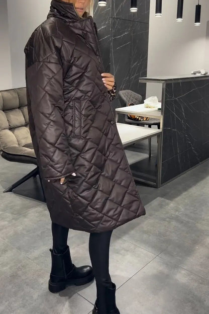 Annie – Quilted Longline Padded Coat