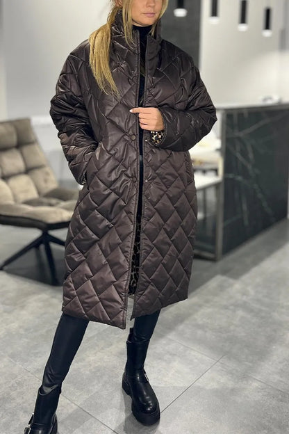 Annie – Quilted Longline Padded Coat