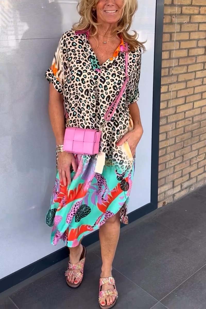 Nyla | Relaxed Leopard Print Dress