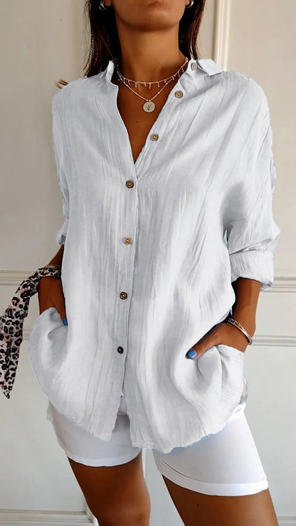 Sharon | Elegant Shirt with Pleated Style