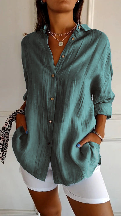 Sharon | Elegant Shirt with Pleated Style