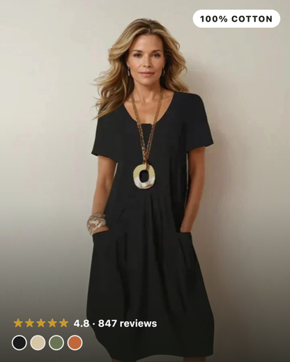 Kwani – Easy Casual Pocket Midi Dress