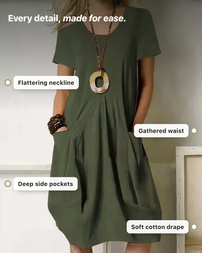 Kwani – Easy Casual Pocket Midi Dress