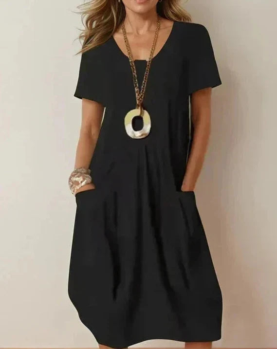 Kwani – Easy Casual Pocket Midi Dress