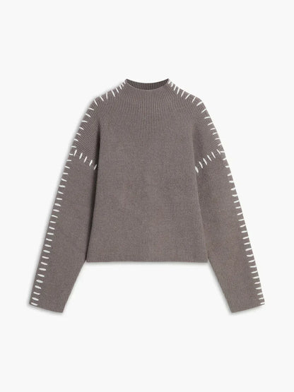Jolene – Oversized Whipstitch Detail Jumper