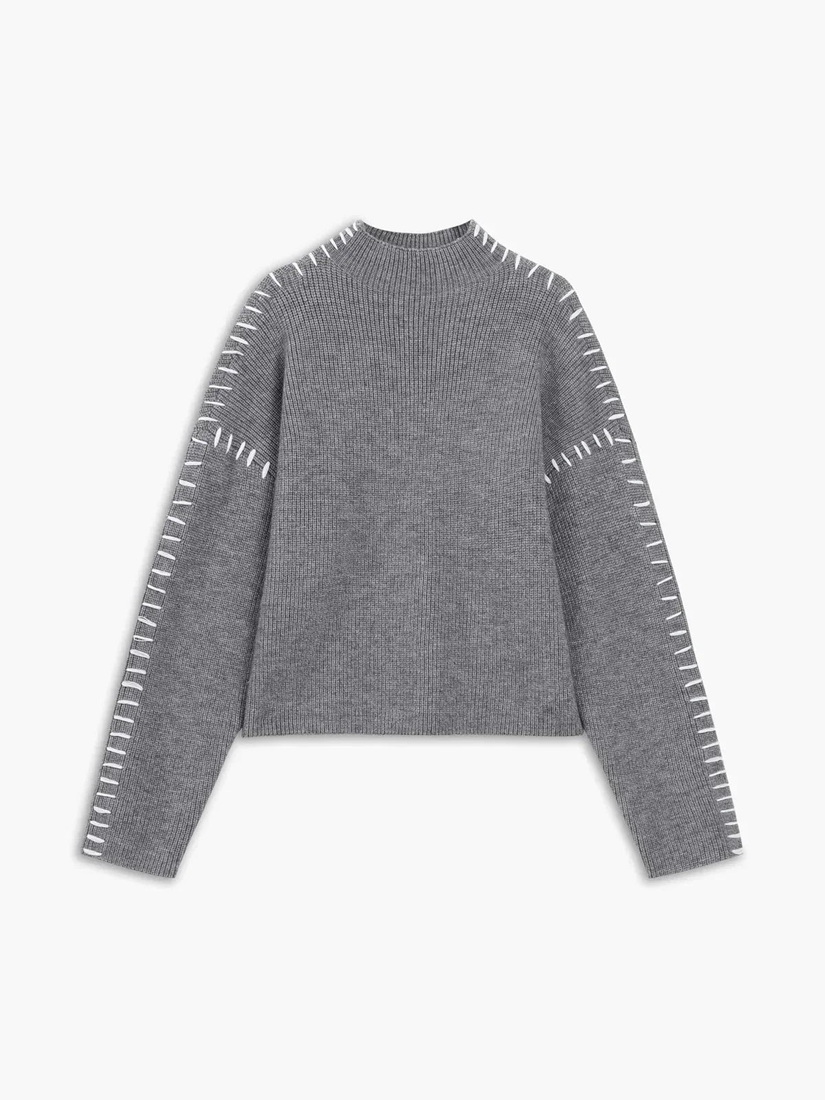 Jolene – Oversized Whipstitch Detail Jumper