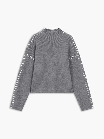 Jolene – Oversized Whipstitch Detail Jumper