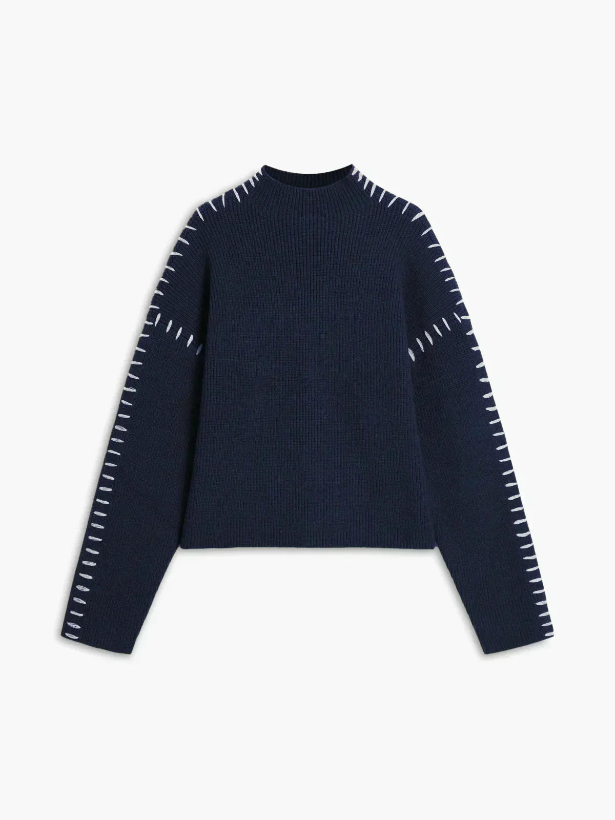 Jolene – Oversized Whipstitch Detail Jumper