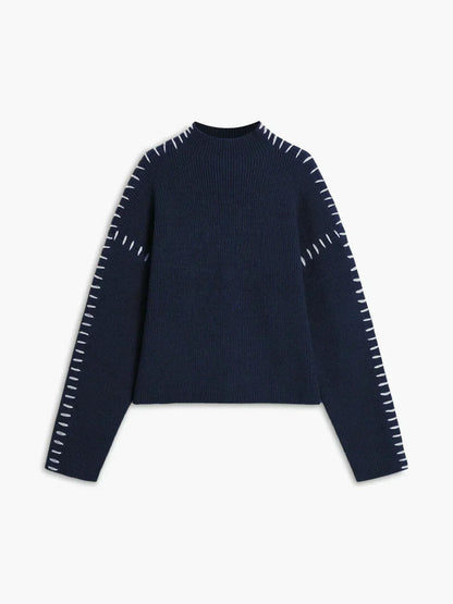 Jolene – Oversized Whipstitch Detail Jumper