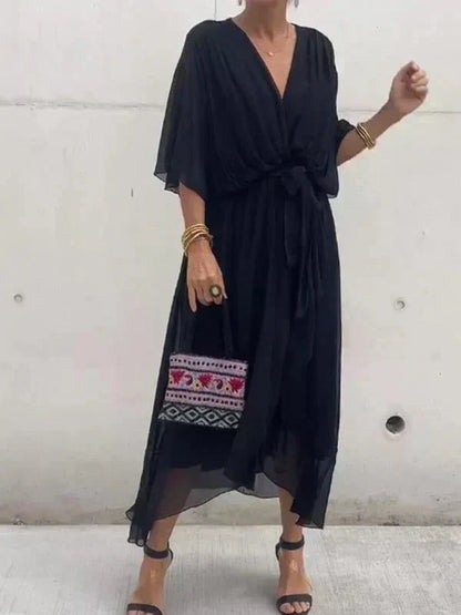 Monroe | Elegant Flowing Luxe Chiffon Dress