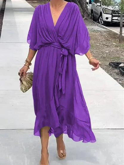 Monroe | Elegant Flowing Luxe Chiffon Dress