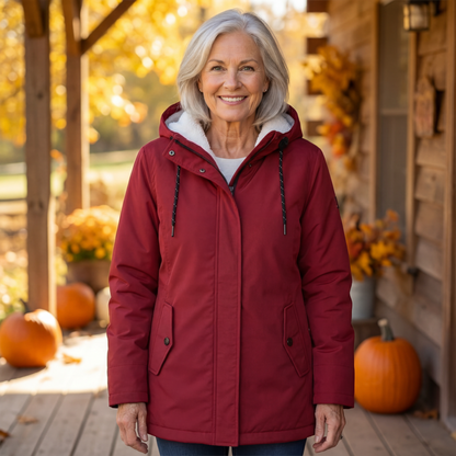 Glenda – Hooded Parka Coat with Fleece Lining