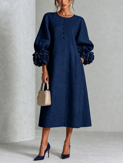 Leonie – Sculptural Cuff Midi Dress