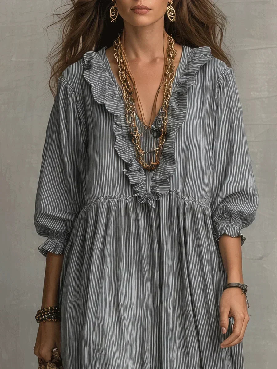 Olette | Boho Long Sleeve Maxi Dress
