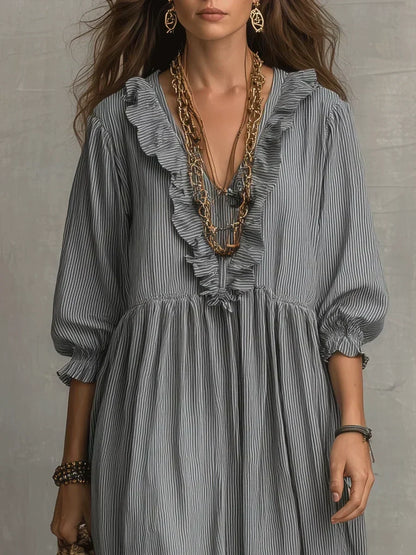 Olette | Boho Long Sleeve Maxi Dress