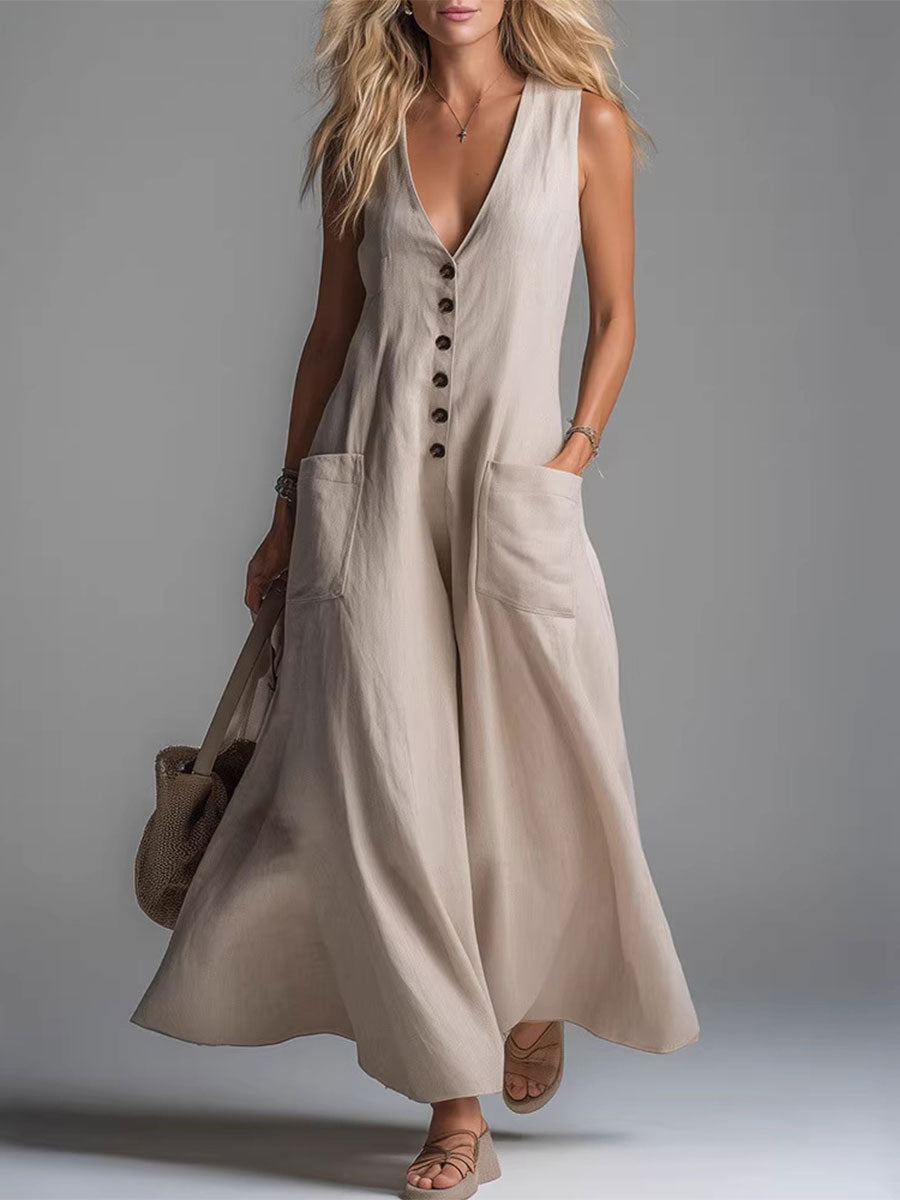 Alana | Button Flow Maxi Dress